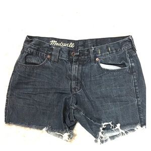 Mid-Rise Dark Wash Jean Short